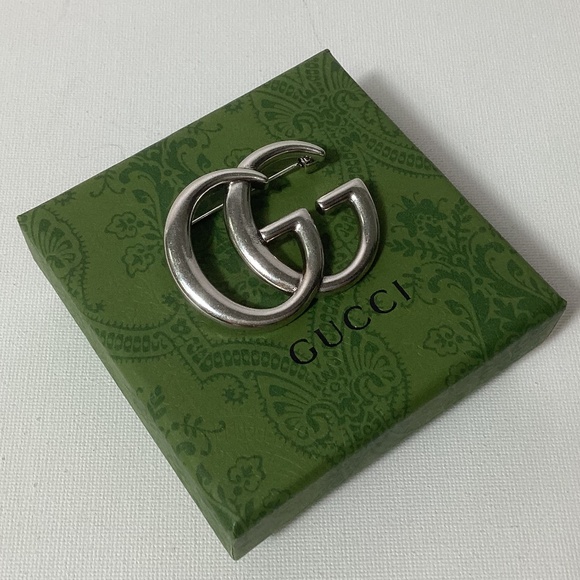 Gucci GG Vintage Silver Brooch - Picture 1 of 3